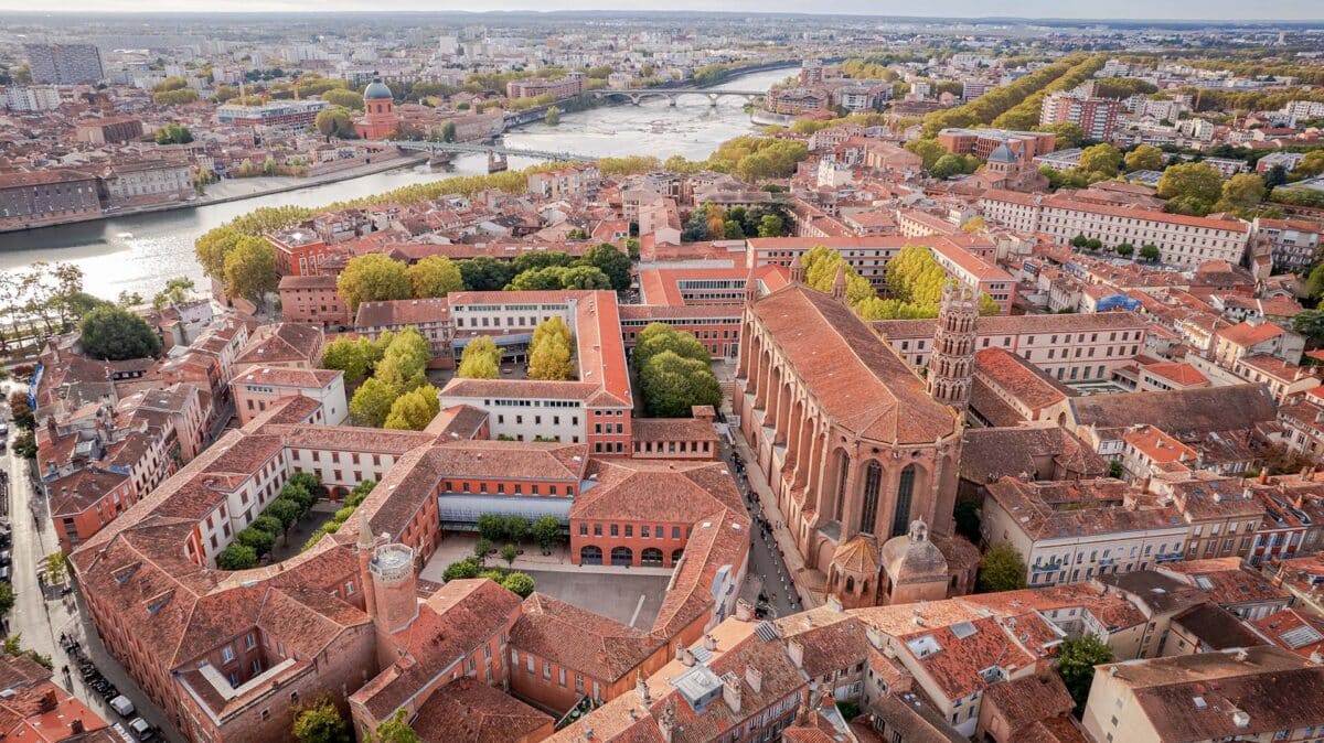 Vue aérienne de Toulouse