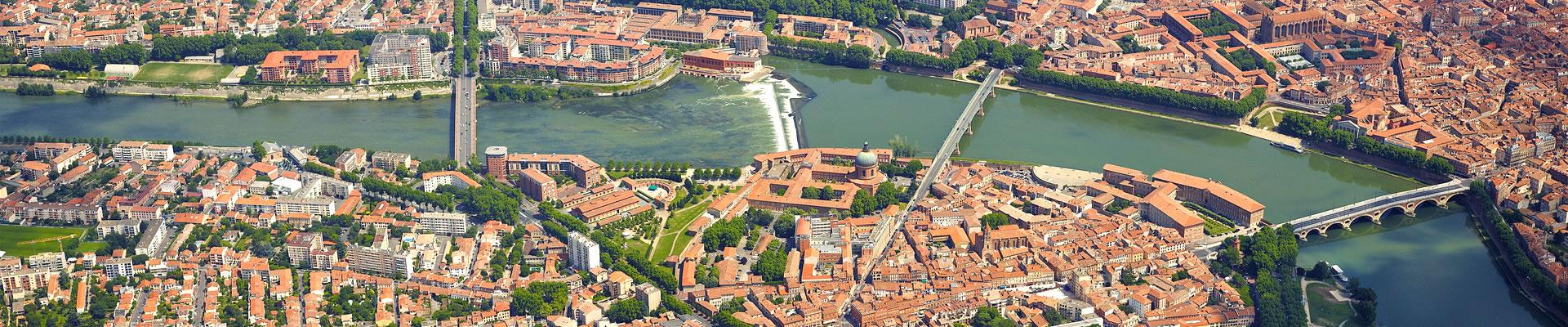 Vue aérienne de Toulouse