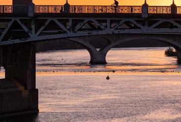 Coucher de soleil sur la Garonne 
