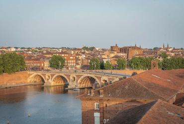 Vue aérienne de la Garonne © Rémi Deligeon - Agence d'Attractivité Toulouse