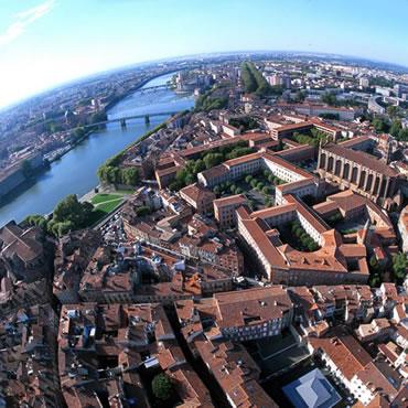 Vue aérienne de Toulouse